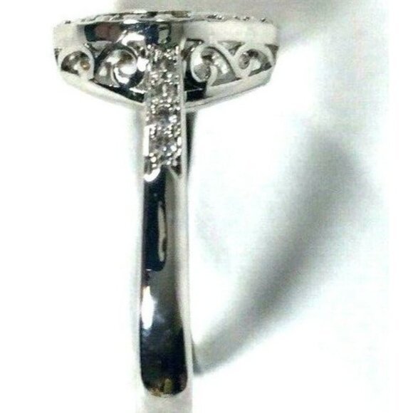 Aquarius Zodiac Silver Ring With Brown & White Stones - Picture 4 of 5